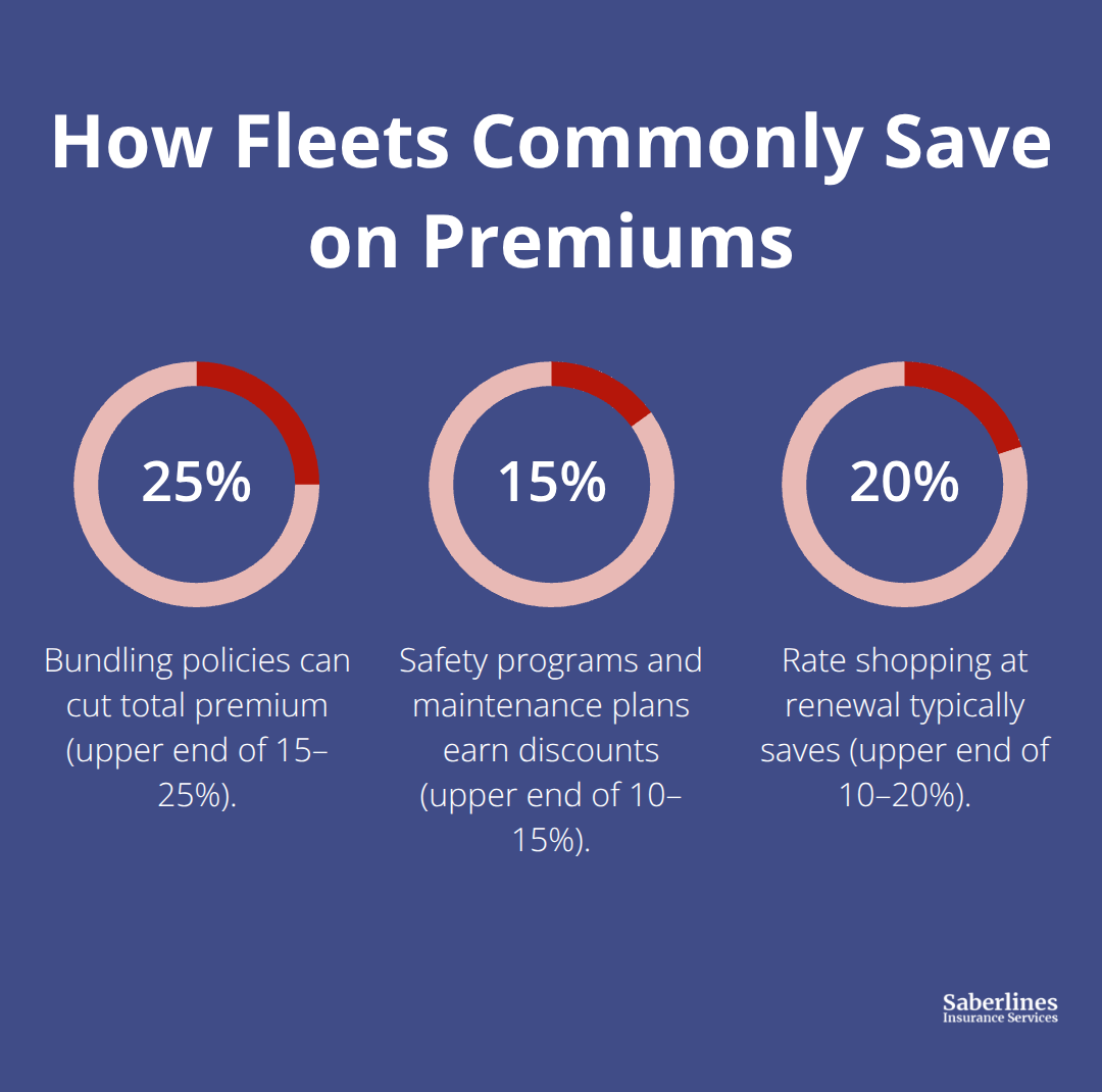 Top percentage-based savings levers for commercial auto insurance in the U.S. - Commercial auto policy options