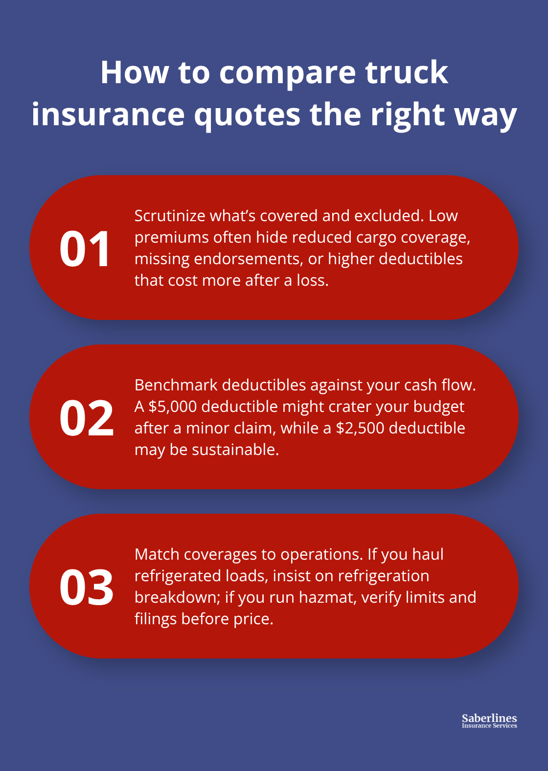 Three key steps to compare commercial truck insurance quotes beyond price - Commercial truck insurance California