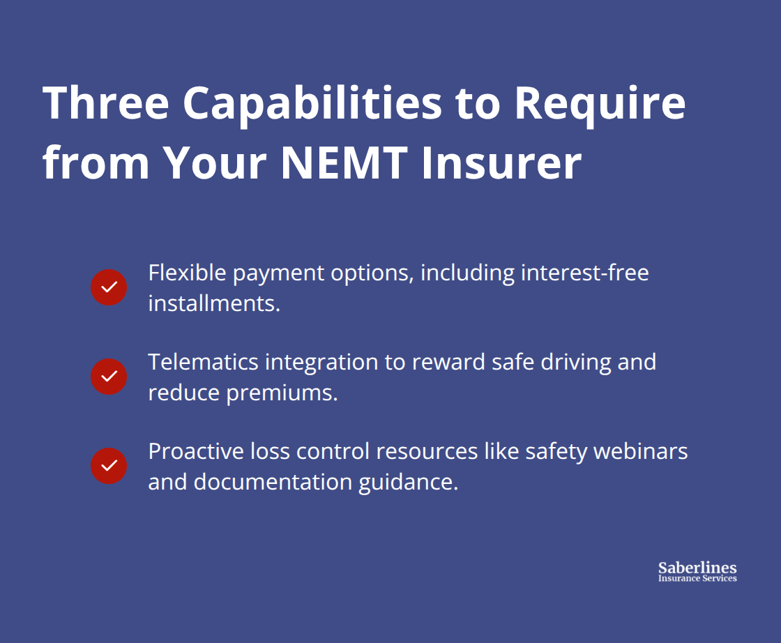 Checklist of insurer capabilities NEMT providers should look for - NEMT operations insurance