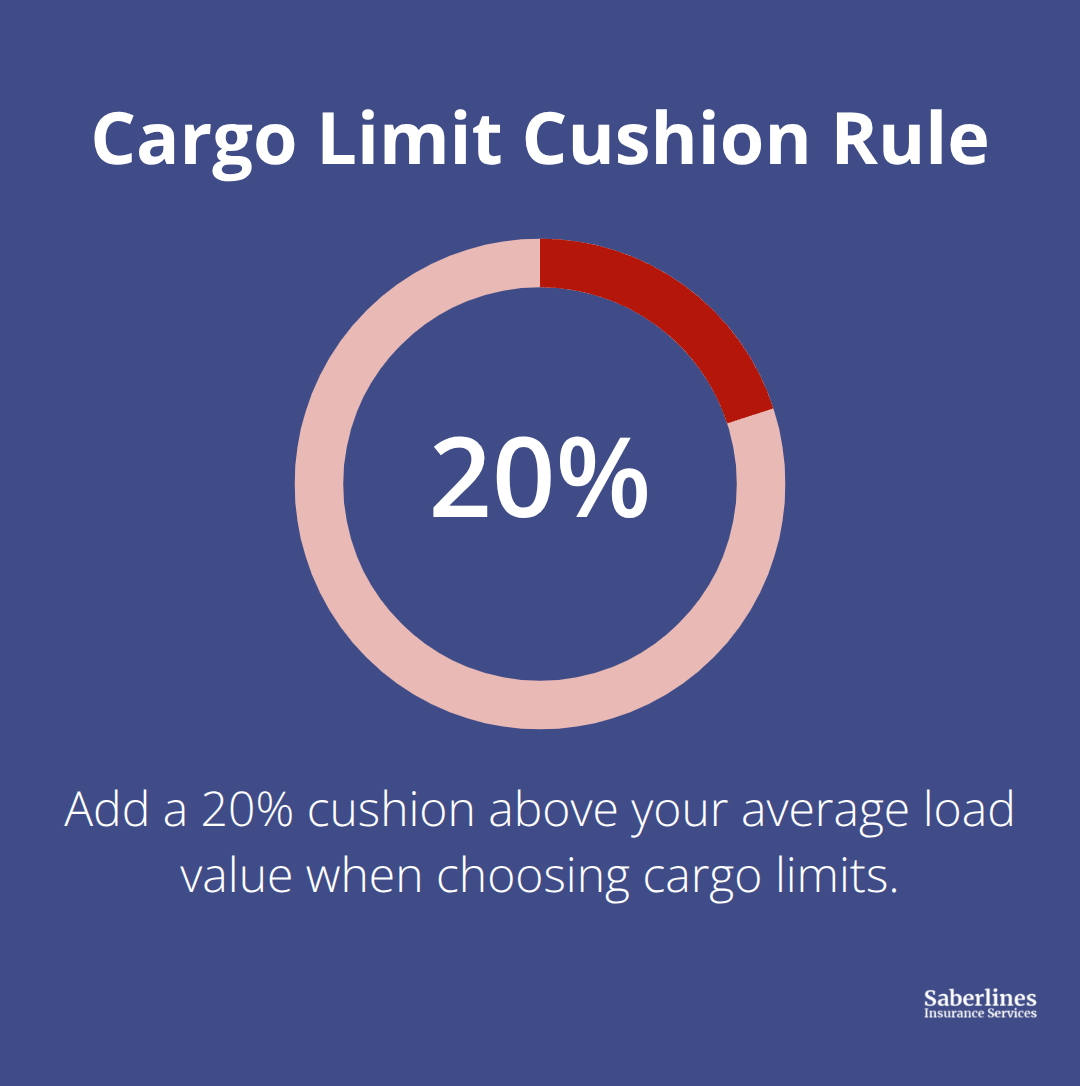 Guideline for setting cargo limits above average load value